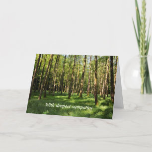 Tarjeta En el bosque - Con profundo pésame