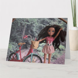 Tarjeta En el bosque para reunirse con mi hermana