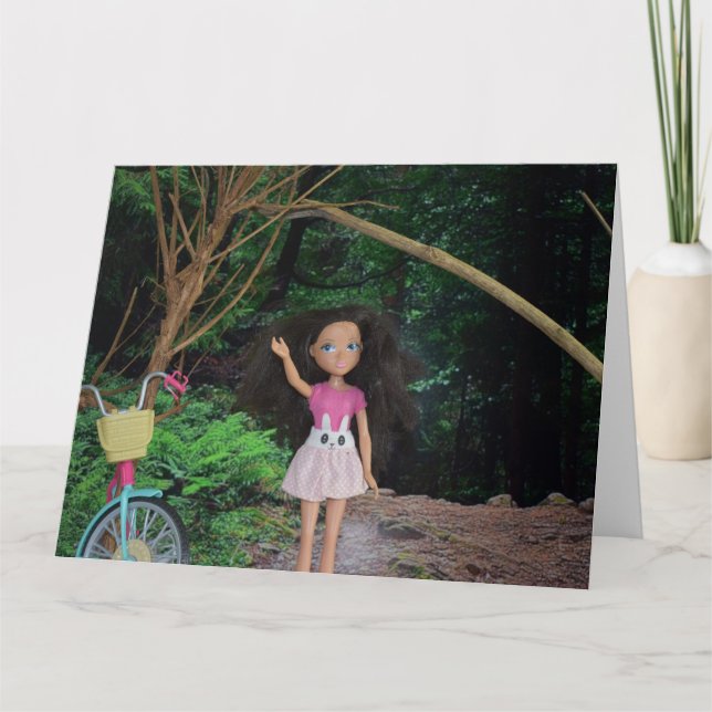 Tarjeta En el bosque para reunirse con mi hermana (Anverso)