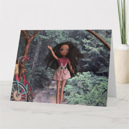 Tarjeta En el bosque para reunirse con mi hermana