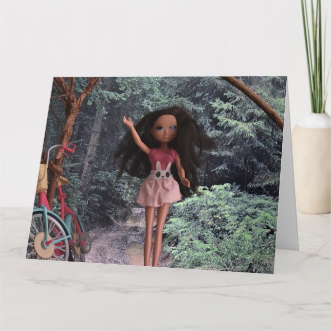 Tarjeta En el bosque para reunirse con mi hermana (Anverso)