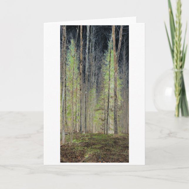 Tarjeta "En el bosque" transformado digitalmente (Anverso)