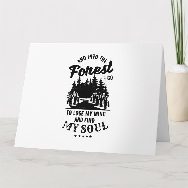 Tarjeta En el bosque voy (Anverso)