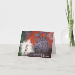 Tarjeta En el espacio en blanco Notecard de la ruta