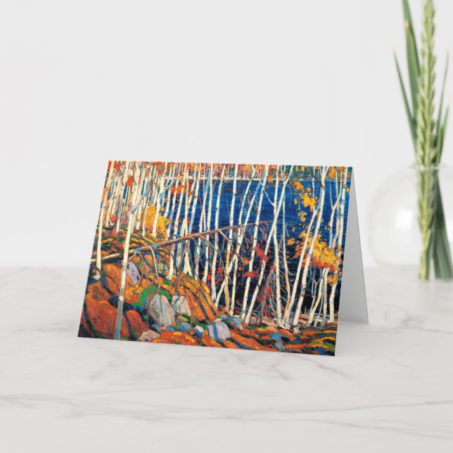 Tarjeta En el norte, arte fino de Tom Thomson, (Anverso)