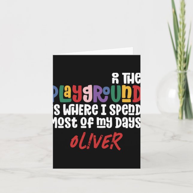 Tarjeta En El Parque Infantil Tygraphy Regalo Moderno Para (Anverso)