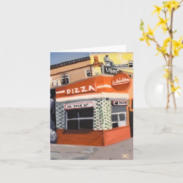 Tarjeta En el paseo marítimo (flor amarilla)