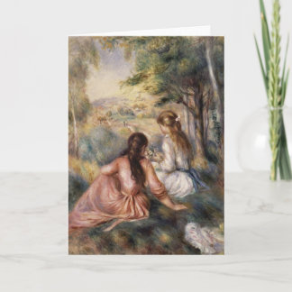 Tarjeta En el prado de Pierre-Auguste Renoir