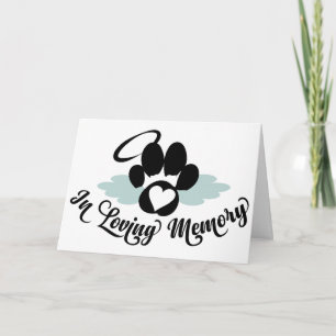 Tarjeta En el recuerdo amoroso de una pata Mascota con ala