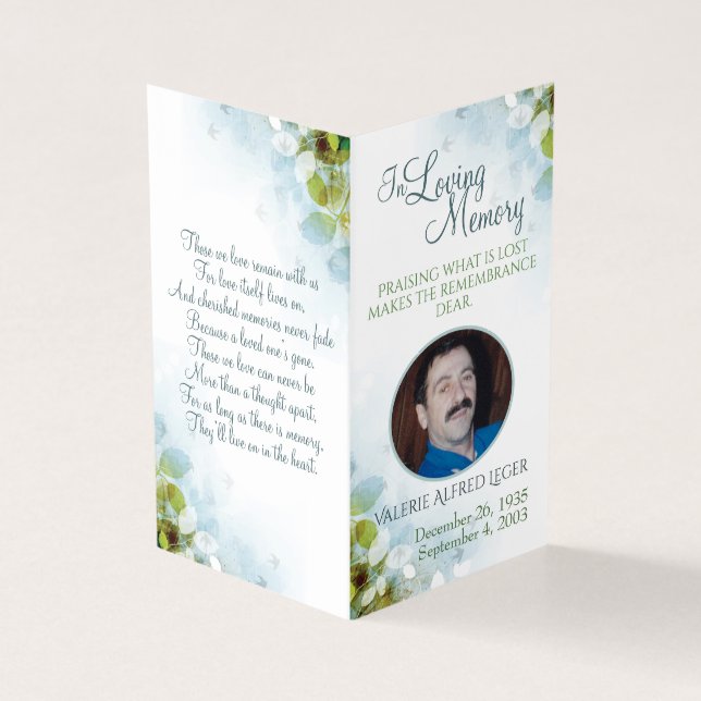 Tarjeta En el recuerdo amoroso Keepsake (Exterior)