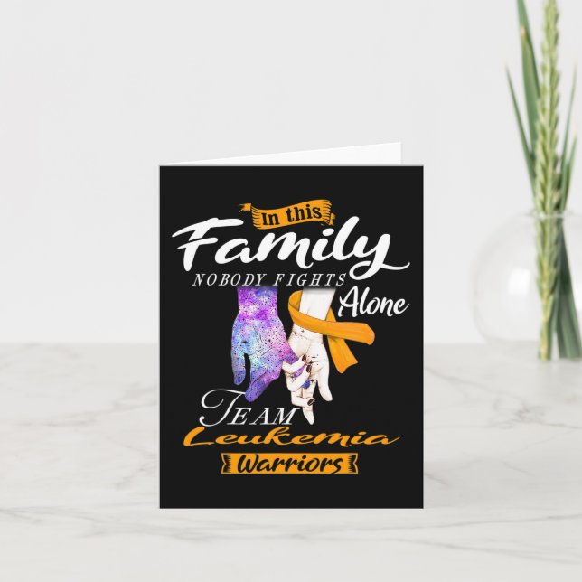 Tarjeta En Esta Familia Nadie Lucha Solo Por La Leucemia D (Anverso)