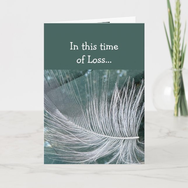 Tarjeta En estos tiempos de pérdida, las escrituras la paz (Anverso)