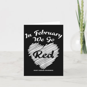 Tarjeta En Febrero Nos Ponemos De Rojo Mujeres Estadounide