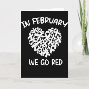 Tarjeta En Febrero Nos Volvemos Rojos Cinta de Concientiza