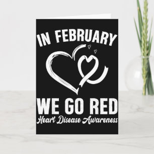 Tarjeta En Febrero Nos Volvemos Rojos Mes de Concientizaci
