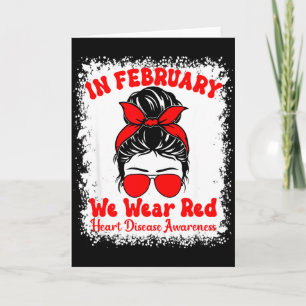 Tarjeta En Febrero Nosotros Usamos Rojo Conciencia de la E