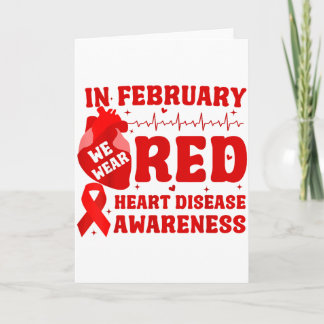 Tarjeta En Febrero Nosotros Usamos Rojo Conciencia de la E