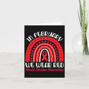 Tarjeta En Febrero Usamos Arcoiris Rojo - Enfermedades Car