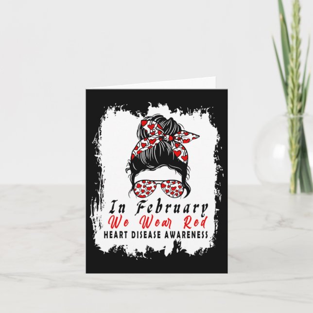 Tarjeta En Febrero Usamos La Enfermedad Del Corazón De Bun (Anverso)