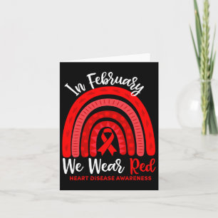 Tarjeta En Febrero Vamos La Cinta Roja Enfermedad Cardíaca