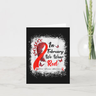 Tarjeta En Febrero Vemos Enfermedades Del Corazón Rojo Awa