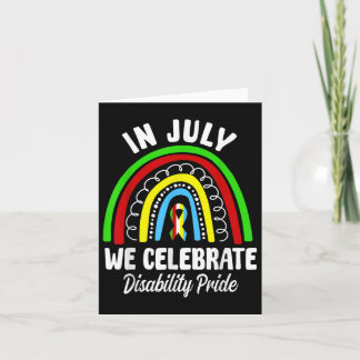 Tarjeta En Julio Celebramos El Orgullo De La Discapacidad