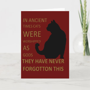 Tarjeta En La Antigüedad Los Gatos Eran Adorados Como Dios