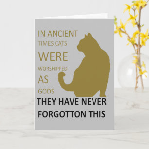 Tarjeta En La Antigüedad Los Gatos Eran Adorados Como Dios