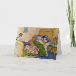 Tarjeta En la cama de Mamá de 1908