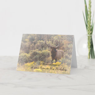 Tarjeta En la conmemoración del hijo en sus alces del