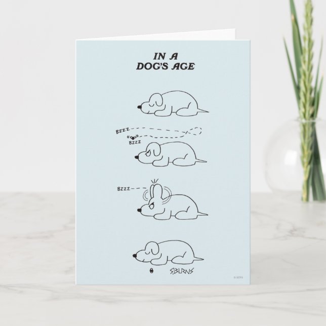 Tarjeta En la edad de un perro (Anverso)