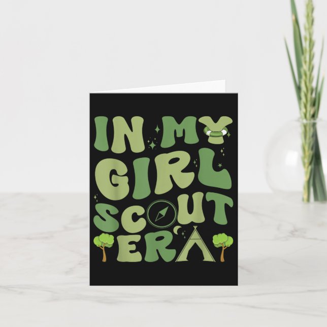 Tarjeta En La Era Scout De Mi Chica Patricks Day, Scout Ca (Anverso)
