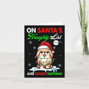 Tarjeta En la lista de navidades de Santa María no hay nad