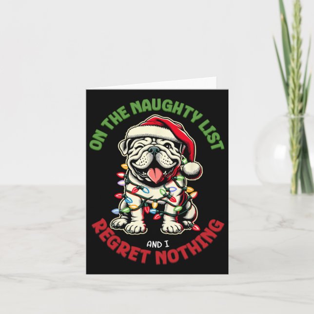 Tarjeta En La Lista De Traviesos Y No Me Arrepiento Nada B (Anverso)