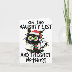 Tarjeta En La Lista Triste Y No Lamento Nada De Gato Negro