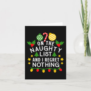 Tarjeta En La Lista Triste Y No Lamento Nada De Nochebuena