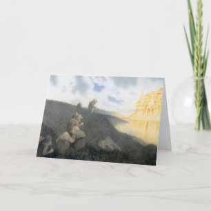 Tarjeta En la manera de pescar el castillo con cebo de