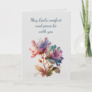 Tarjeta En la más profunda simpatía ayuda en las flores di