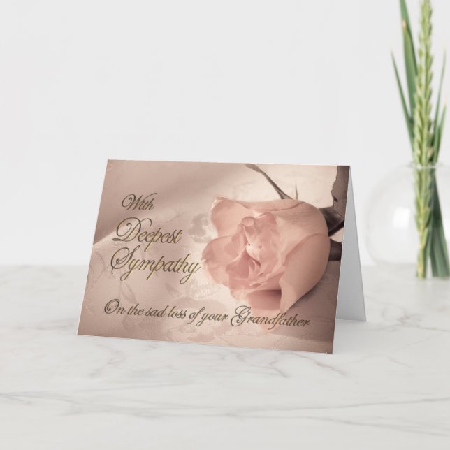 Tarjeta En la muerte de un abuelo (Anverso)