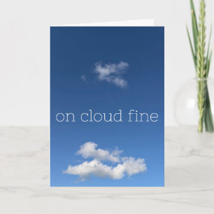 Tarjeta En la nube bien divertido minimalista cielo azul