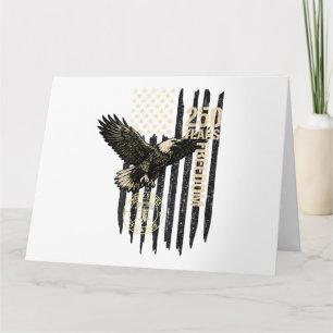 Tarjeta En la parte trasera Águila y Bandera 250 Años 1776