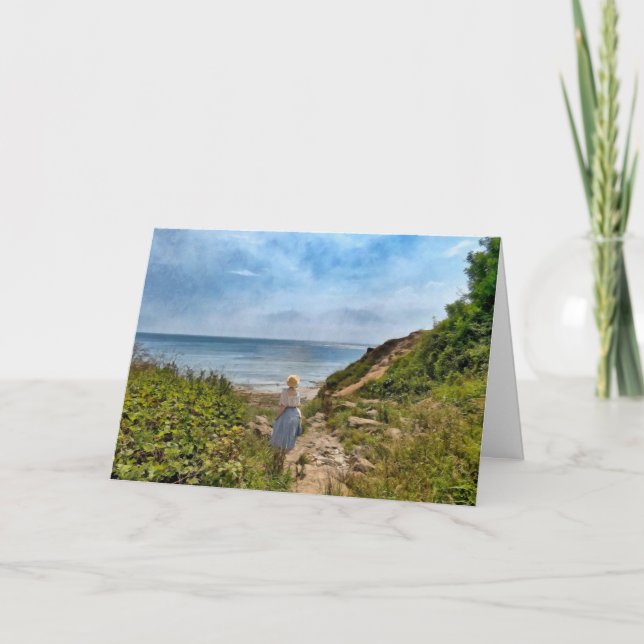 Tarjeta En la playa (Anverso)