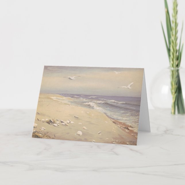 Tarjeta En la playa | Fidelia Bridges (Anverso)