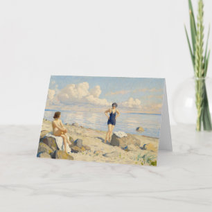 Tarjeta En la playa   Paul Fischer