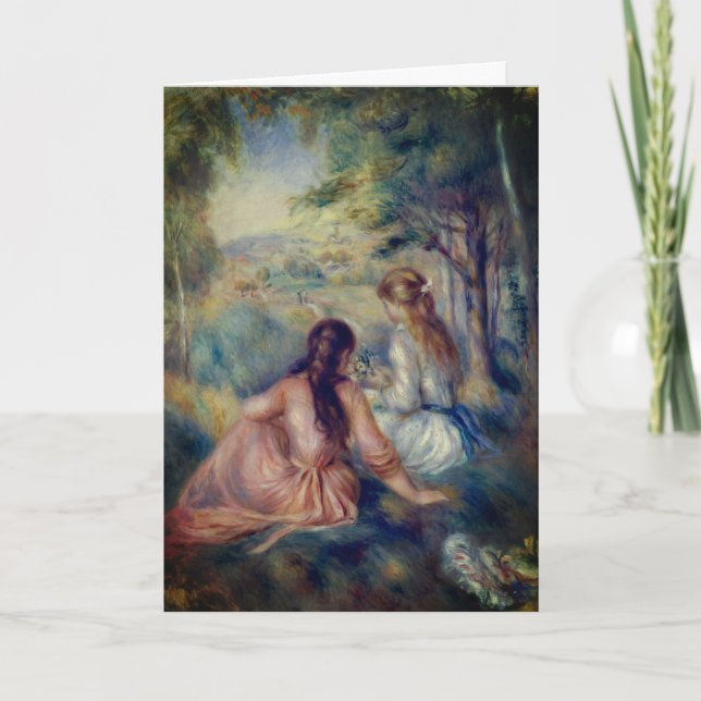 Tarjeta En la pradera de Renoir: en blanco (Anverso)