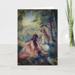 Tarjeta En la pradera de Renoir: en blanco