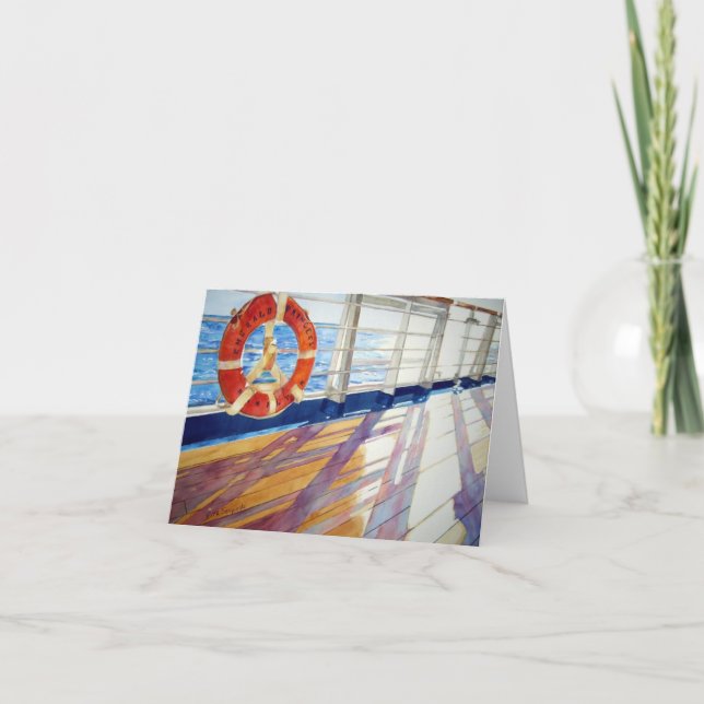 Tarjeta En la puesta del sol (Anverso)