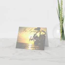 Tarjeta En la simpatía por poner condolencias solares