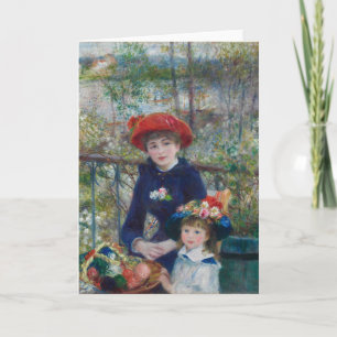 Tarjeta En la Terraza, Retrato Impresionista, Renoir
