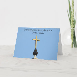 Tarjeta En las manos de Dios, oraciones por ti 